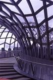 unusual modern bridge structure, melbourne docklands re-development