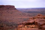 narrow depth of field: rocks on the edge of kings canyon