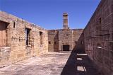historic prison walls on cockatoo island, sydney harbour